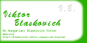 viktor blaskovich business card